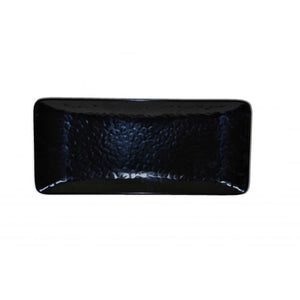 Plato rectangular de melamina negro 11 1/4" x 5"