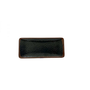 Plato rectangular de melamina Tenmoku 11 1/4" x 5"