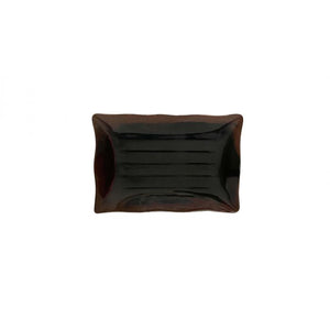 Plato rectangular ondulado de melamina Tenmoku 15 1/2" x 10 3/4"