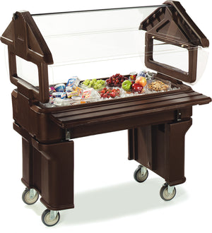 Barra buffet portátil Six Star 4 pies x 2 pies x 4.2 pies verde bosque