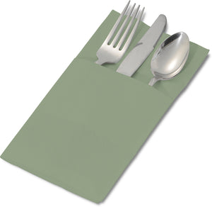 Salvia Color Pocketfold Napkin 17" x 17 " paquete con 2000 piezas blanco