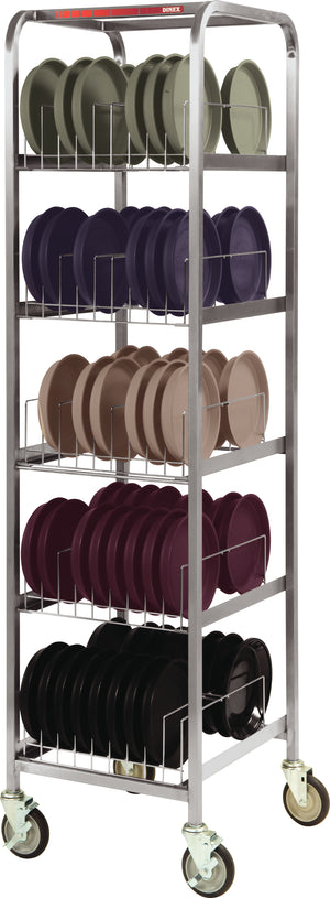 Rack de secado y almacenamiento 20.5" x 22" x 78" capacidad 90 piezas acero inoxidable