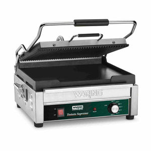 Plancha panini ranurada y lisa 14.5 x 11 pulg