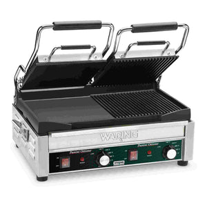 Plancha grill ranurada y lisa 17 x 9.5 pulg 240 V