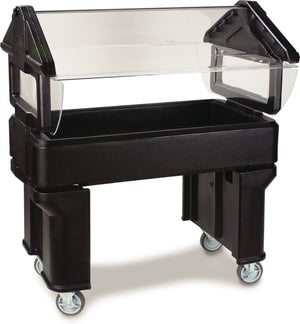 Barra buffet portátil Six Star 4 pies x 2 pies x 4.2 pies negra