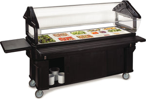 Barra buffet portátil Six Star 6 pies x 2 pies x 4.2 pies verde bosque