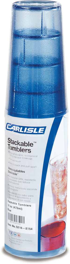 Vaso Stackable de SAN 16 oz paquete con 6 azul