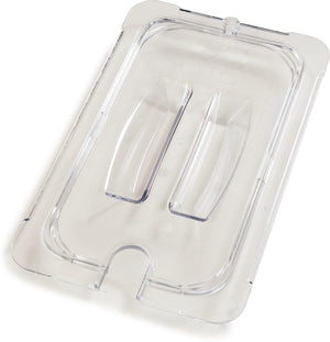 Tapa universal ranurada StorPlus con asa para inserto cuarto transparente