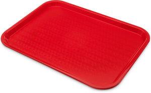 Charola para cafetería 12" x 16" roja