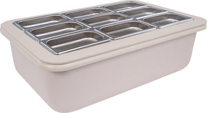 Inserto entero Coldmaster de 6" profundidad con organizador 24 qt blanco