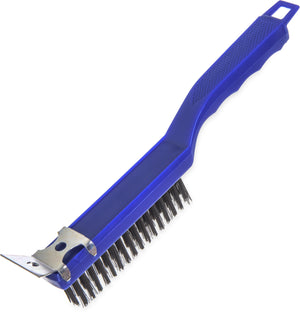 Cepillo Raspador Sparta con Cerdas de Acero al Carbón 11.38" Azul