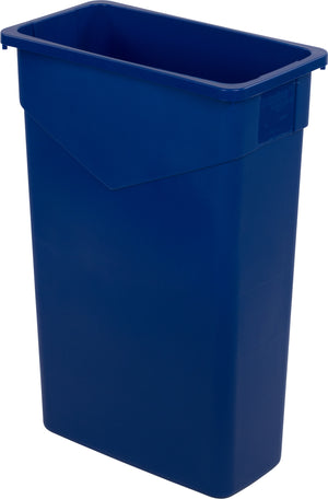 Bote rectangular TrimLine de plástico 23 galones azul
