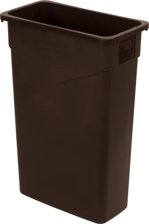 Bote rectangular TrimLine de plástico 23 galones café oscuro