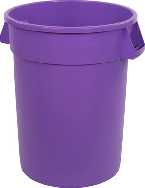 Bote de basura redondo Bronco de plástico 32 galones morado