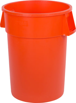 Bote de basura redondo Bronco de plástico 44 galones naranja