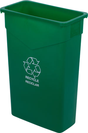 Bote rectangular TrimLine para reciclaje 23 galones verde