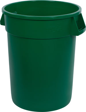 Bote de basura redondo Bronco de plástico 32 galones verde
