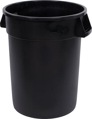 Bote de basura redondo Bronco de plástico 32 galones negro