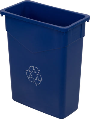 Bote rectangular TrimLine para reciclaje 15 galones azul