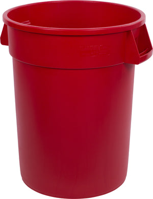 Bote de basura redondo Bronco de plástico 32 galones rojo