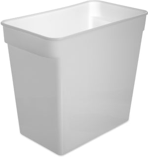 Contenedor ahorrador de espacio StorPlus de polietileno 18 qt blanco