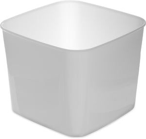 Contenedor ahorrador de espacio StorPlus de polietileno 6 qt blanco