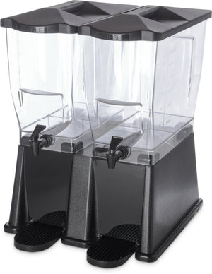 Dispensador TrimLine Economy Doble para Bebidas 2 x 3.5 Galones Negro