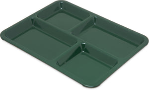 Charola de melamina de 4 compartimentos 8.5" x 11" verde bosque