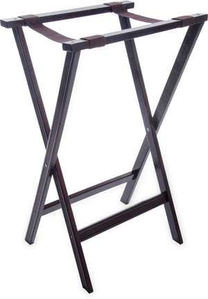 Soporte de madera para charolas 30" nogal