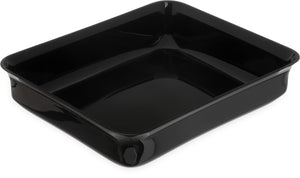 Crock rectangular deli de acrílico 10 lb 12-1/8" x 10-5/32" negro