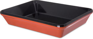Recipiente Mosaic tipo baker de melamina 2.9 qt 12" x 8-1/2" negro/terracota