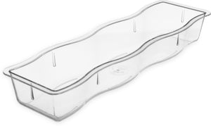 Inserto modular medio largo de policarbonato con borde ondulado 2.5" profundidad transparente
