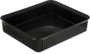 Crock rectangular Deliware de polipropileno 10 lb 12-7/16" x 10-1/4" negro