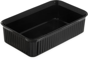 Crock rectangular Deliware de polipropileno 5 lb 10-1/16" x 6-3/16" negro