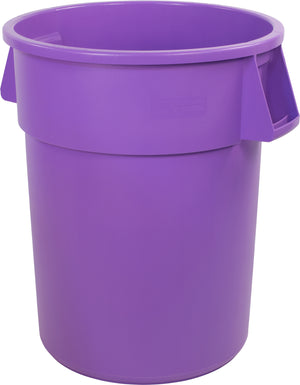 Bote de basura redondo Bronco de plástico 44 galones morado