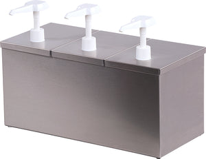Estación Refrigerada para Condimentos y Toppings con 3 Bombas Estándar y Gel Refrigerante
