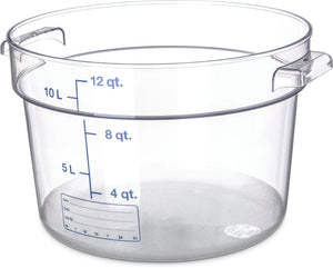 Contenedor redondo StorPlus de policarbonato 12 qt transparente