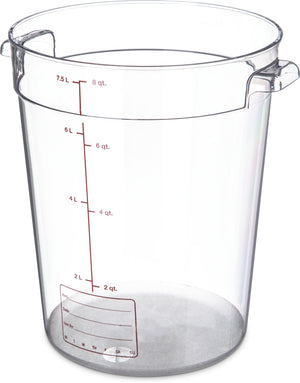 Contenedor redondo StorPlus de policarbonato 8 qt transparente