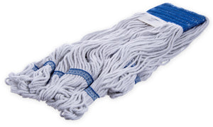 Cabezal de trapeador Flo-Pac extra grande looped-end con banda azul