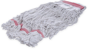 Cabezal de trapeador Flo-Pac grande con banda roja blanco