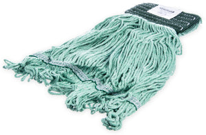 Cabezal de trapeador Flo-Pac mediano looped-end verde con banda verde