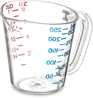 Taza medidora 8 oz transparente