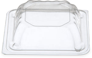 Tapa domo transparente para bowl cuadrado 4" x 4" caja con 1000