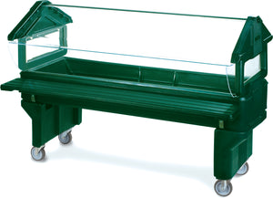 Barra buffet portátil Six Star Youth 6 pies x 2 pies x 3.8 pies verde bosque