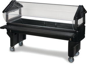 Barra buffet portátil Six Star Youth 6 pies x 2 pies x 3.8 pies negra