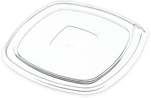 Tapa plana transparente para plato cuadrado de guarnición caja con 500