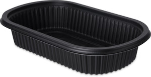 Contenedor microondeable mediano para entrada 32 oz negro caja con 250