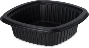Contenedor cuadrado microondeable para guarnición 12 oz negro caja con 500