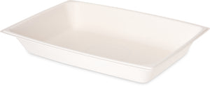 Plato rectangular alta temperatura para entrada 12 oz blanco caja con 1000
