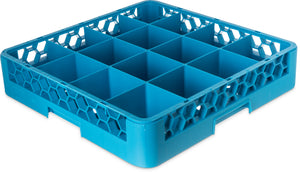 Rack inclinado OptiClean para vasos con 16 compartimentos azul Carlisle